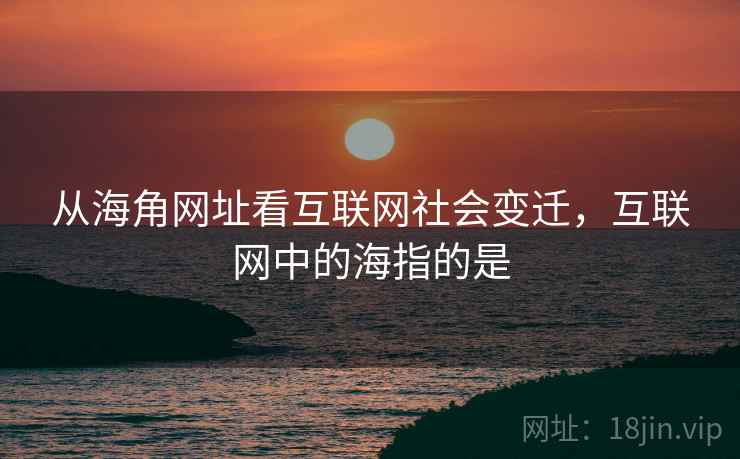 从海角网址看互联网社会变迁,互联网中的海指的是 从海角网址看互联网社会变迁,互联网中的海指的是